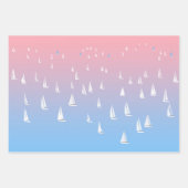 Feuille De Papier Cadeau Bateaux Regatta sur l'océan (Devant)