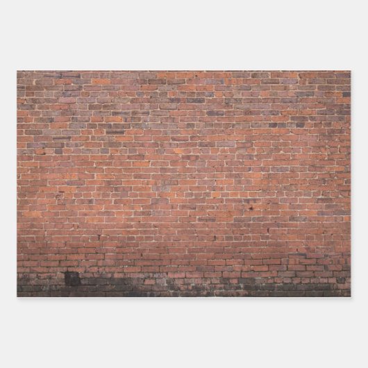 Feuille De Papier Cadeau Bâtiment de mur en briques (Devant 2)