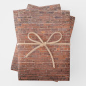 Feuille De Papier Cadeau Bâtiment de mur en briques (En situation)