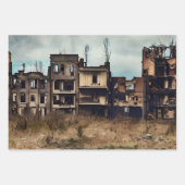 Feuille De Papier Cadeau Bâtiments abandonnés après Apocalypse (Devant 3)