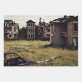 Feuille De Papier Cadeau Bâtiments abandonnés après Apocalypse (Devant 2)