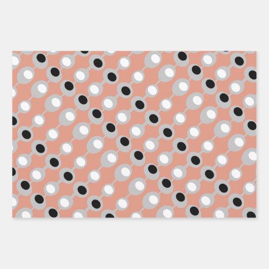 Feuille De Papier Cadeau Baubles atomiques au milieu du siècle (Devant 3)