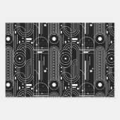 Feuille De Papier Cadeau Bauhaus geometry-black and white -minimal  (Devant)