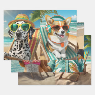 Feuille De Papier Cadeau Beach Days, Sunshine & Animal Friends