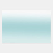 Feuille De Papier Cadeau Beach Gold Sea Shells Aqua Blue Ombre (Devant 3)