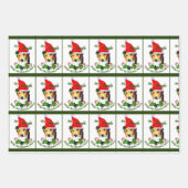 Feuille De Papier Cadeau Beagle à Noël à Santa Hat (Devant 2)
