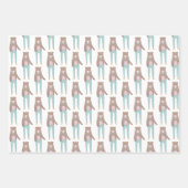 Feuille De Papier Cadeau Bear Adventure Adventure Await Wrapping Sheets (Devant)