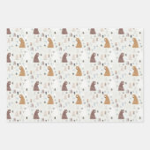 Feuille De Papier Cadeau Bears mignonne dans le Motif Woods (Devant 2)