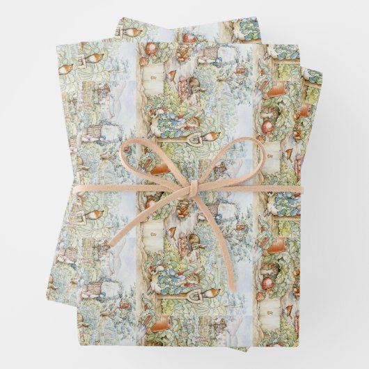 Feuille De Papier Cadeau Beatrix Potter Storybook Characters Garden (En situation)