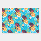 Feuille De Papier Cadeau Beau Abstrait (Devant 3)