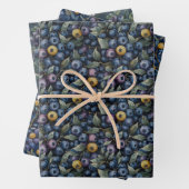 Feuille De Papier Cadeau Beau bleuet (En situation)