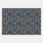 Feuille De Papier Cadeau Beau bleuet (Devant)