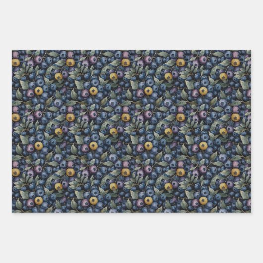 Feuille De Papier Cadeau Beau bleuet (Devant)