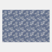 Feuille De Papier Cadeau Beau bleuet (Devant)