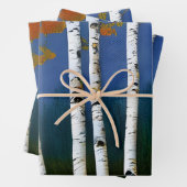 Feuille De Papier Cadeau Beau bouleau d'automne (En situation)