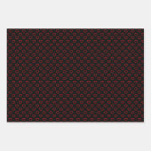 Feuille De Papier Cadeau Beau Et Élégant Rouge Et Coeurs Noirs Motif (Devant 2)