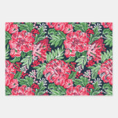 Feuille De Papier Cadeau Beau Festif Floral (Devant 2)