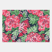 Feuille De Papier Cadeau Beau Festif Floral (Devant)