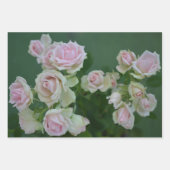 Feuille De Papier Cadeau Beau jardin rose clair roses (Devant)
