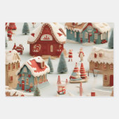 Feuille De Papier Cadeau Beau marché de Noël 3D (Devant 3)