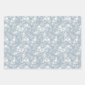 Feuille De Papier Cadeau Beau motif de fleurs d'aquarelle trio (Devant 2)