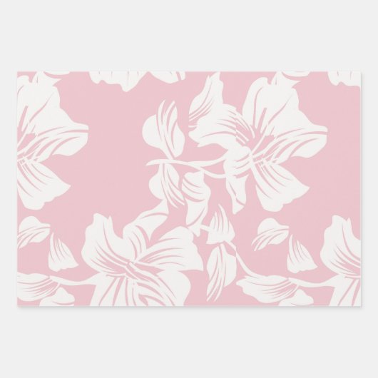 Feuille De Papier Cadeau Beau motif floral (Devant 3)