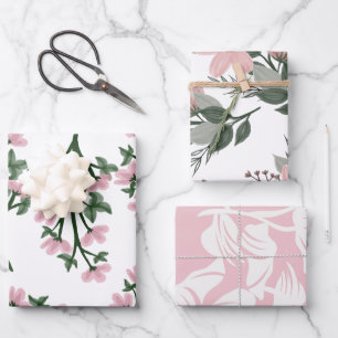 Feuille De Papier Cadeau Beau motif floral