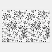 Feuille De Papier Cadeau Beau motif floral (Devant)