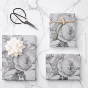 Feuille De Papier Cadeau Beau motif floral vintage