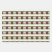 Feuille De Papier Cadeau Beau Noël Poinsettia (Devant 2)