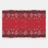 Feuille De Papier Cadeau Beau Noël rouge (Devant)