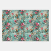 Feuille De Papier Cadeau Beau Romantique Rose rose rose Roses romantiques (Devant 3)