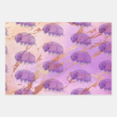 Feuille De Papier Cadeau Beau violet tardigrade aka eau nage (Devant 2)