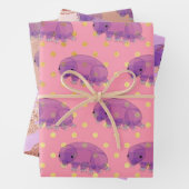 Feuille De Papier Cadeau Beau violet tardigrade aka eau nage (En situation)