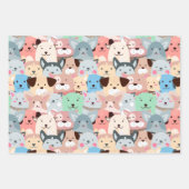 Feuille De Papier Cadeau Beaucoup de Chiens colorés Conception (Devant 2)