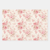 Feuille De Papier Cadeau Beauté de Rose Rose (Devant)