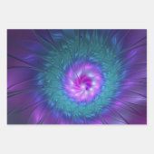 Feuille De Papier Cadeau Beauté florale Abstraite Fleur d'art fractionnée c (Devant 3)