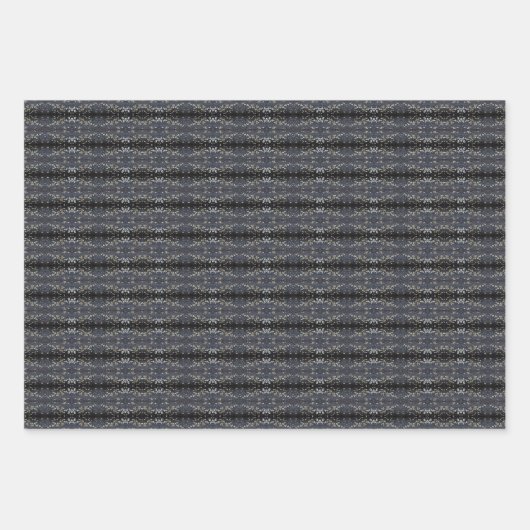 Feuille De Papier Cadeau Beautiful Black Lace Tree Bark Patterned (Devant 3)