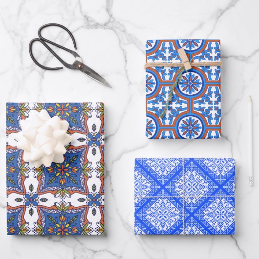 Feuille De Papier Cadeau Beautiful Tile Designs (Recto)