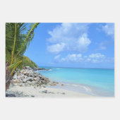Feuille De Papier Cadeau Beautiful Turquoise Tropical Beach  (Devant 2)
