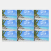 Feuille De Papier Cadeau Beautiful Turquoise Tropical Beach Pattern (Devant 2)