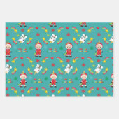 Feuille De Papier Cadeau Beaux Animaux Étoile de Noël Parfait Noël (Devant 2)