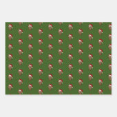 Feuille De Papier Cadeau Beaux castors de Noël (Devant 2)