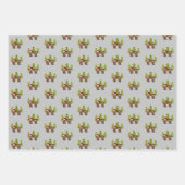 Feuille De Papier Cadeau Beaux castors de Noël (Devant 3)