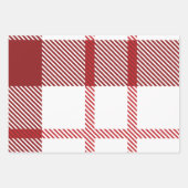 Feuille De Papier Cadeau Beaux éléments de Noël en Aquarelle Rouge (Devant 2)