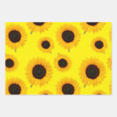 Feuille De Papier Cadeau Beaux Tournesols (Devant 3)