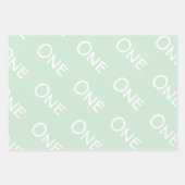 Feuille De Papier Cadeau Bébé 1er anniversaire Pink Green Blue (Devant 3)