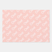 Feuille De Papier Cadeau Bébé 1er anniversaire Pink Green Blue (Devant 2)