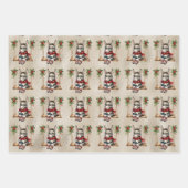 Feuille De Papier Cadeau Bébé ânes Enfants de Noël (Devant 3)