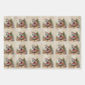 Feuille De Papier Cadeau Bébé ânes Enfants de Noël (Devant 2)